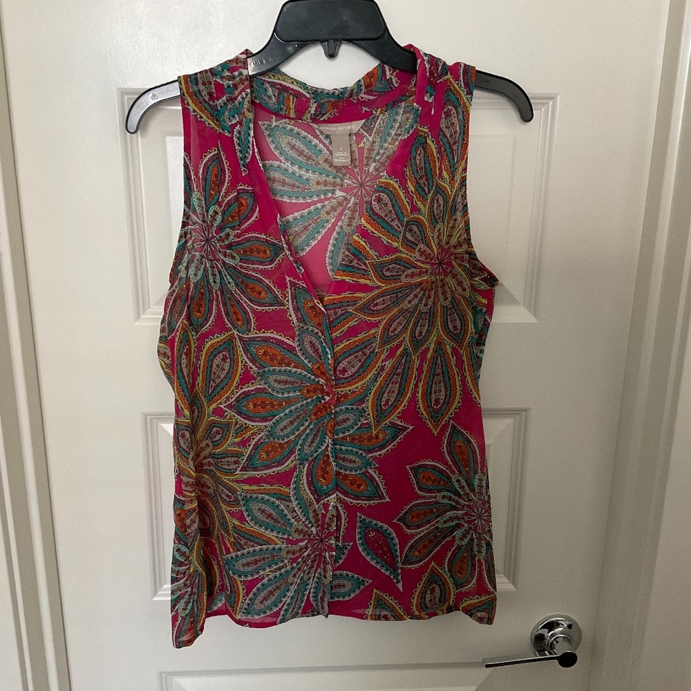 Banana‎ Republic Sheer Pink Tank Top